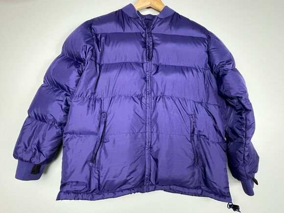 REI Jackets & Blazers - VTG REI Goose Down Puffer Jacket Purple Womens M Bomber Coat Outdoor Warm 90s